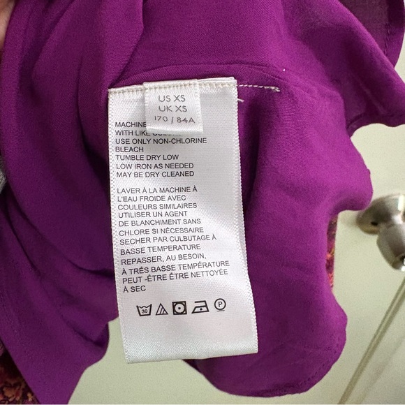 NEW Free People Printed Bohemian Boho Chic Dress Berry Combo XS 100% Cotton - Picture 11 of 14